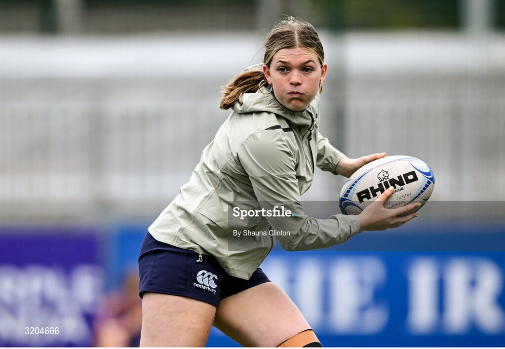 31 July 2025; Heidi Lyons during a Leinster Rugby women's squad training session at Energia Park in Dublin. Photo by Shauna Clinton/Sportsfile