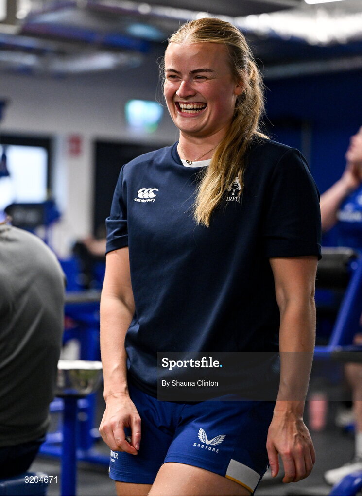 31 July 2025; Erin McConnell during a Leinster Rugby women's squad training session at Energia Park in Dublin. Photo by Shauna Clinton/Sportsfile