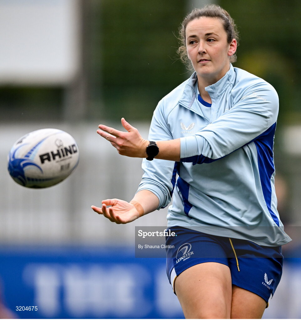 31 July 2025; Nikki Caughey during a Leinster Rugby women's squad training session at Energia Park in Dublin. Photo by Shauna Clinton/Sportsfile