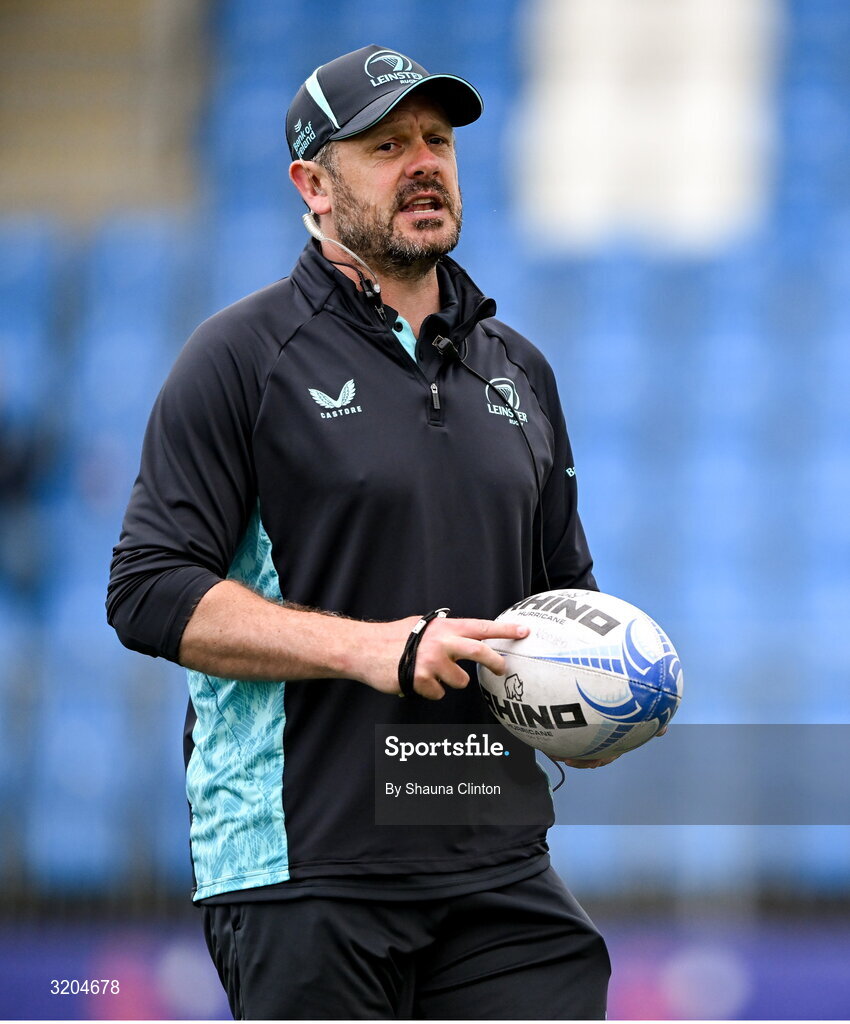 31 July 2025; Head coach Ben Martin during a Leinster Rugby women's squad training session at Energia Park in Dublin. Photo by Shauna Clinton/Sportsfile