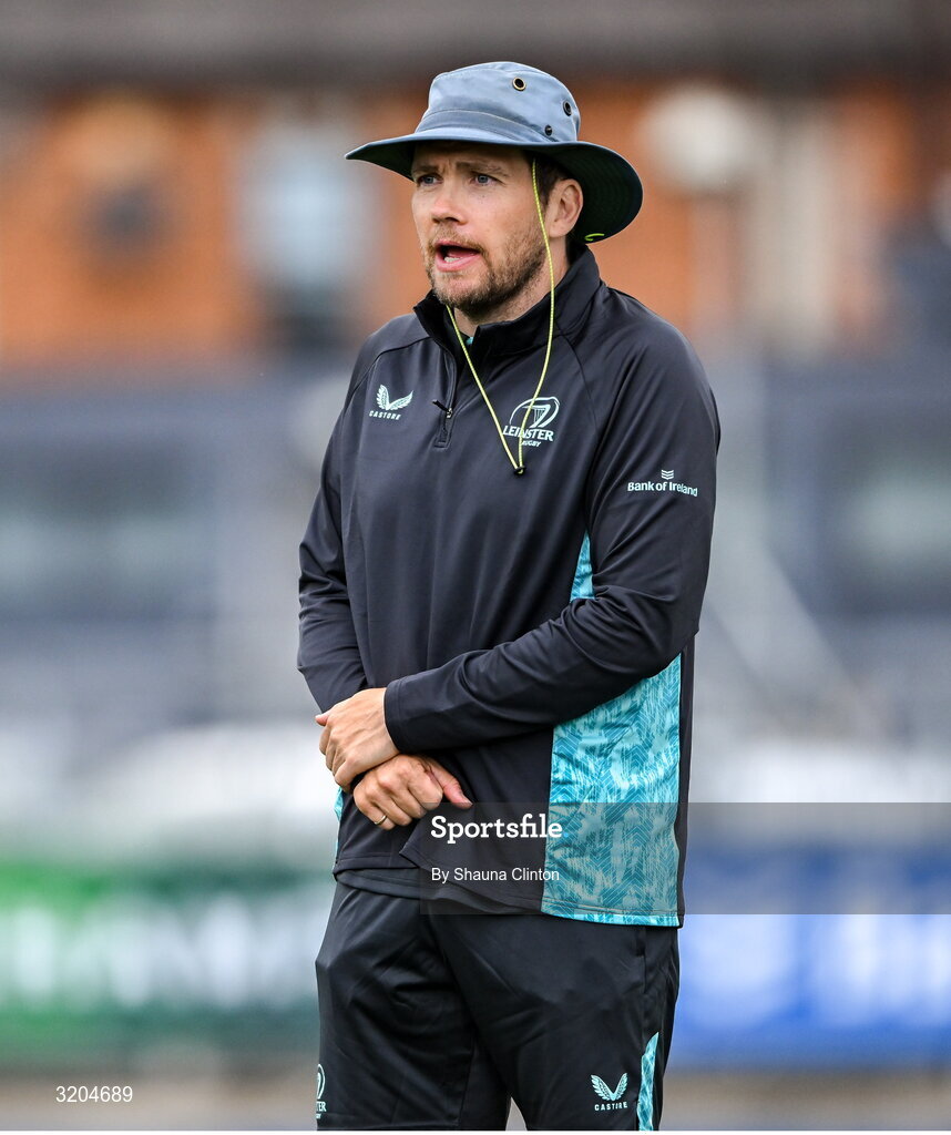 31 July 2025; Forwards coach Charlie Doel during a Leinster Rugby women's squad training session at Energia Park in Dublin. Photo by Shauna Clinton/Sportsfile