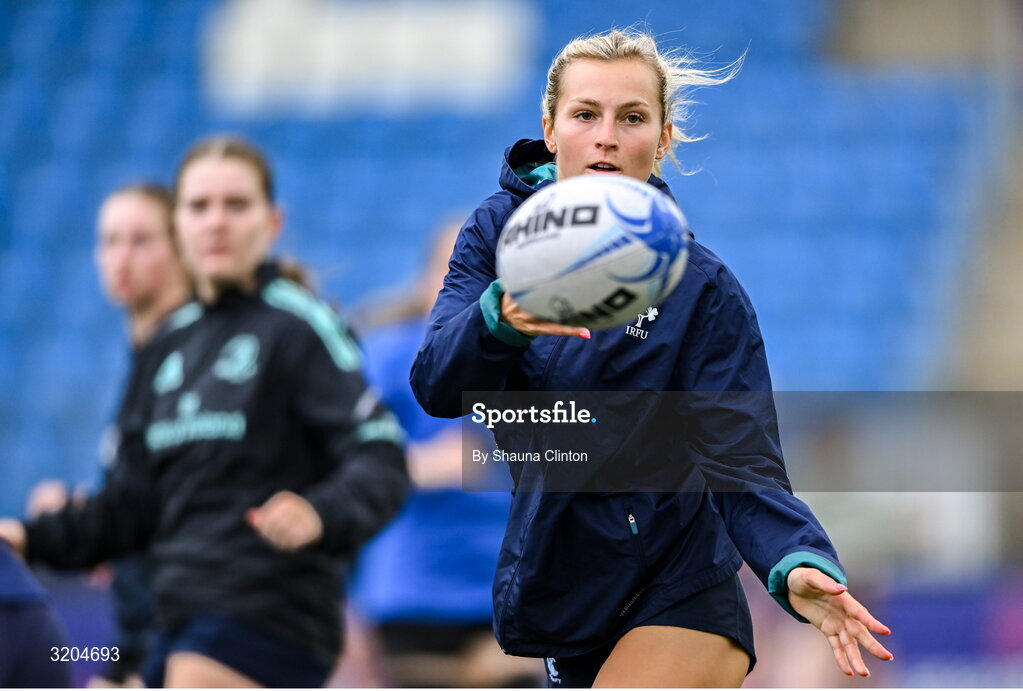 31 July 2025; Megan Burns during a Leinster Rugby women's squad training session at Energia Park in Dublin. Photo by Shauna Clinton/Sportsfile