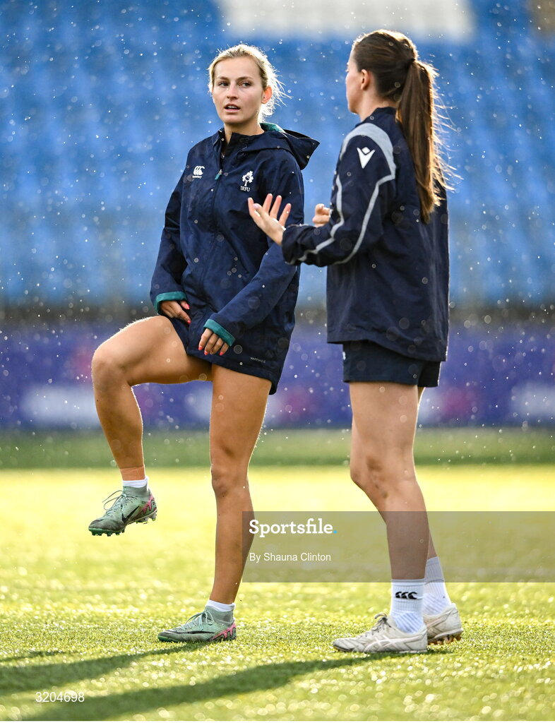 31 July 2025; Megan Burns during a Leinster Rugby women's squad training session at Energia Park in Dublin. Photo by Shauna Clinton/Sportsfile