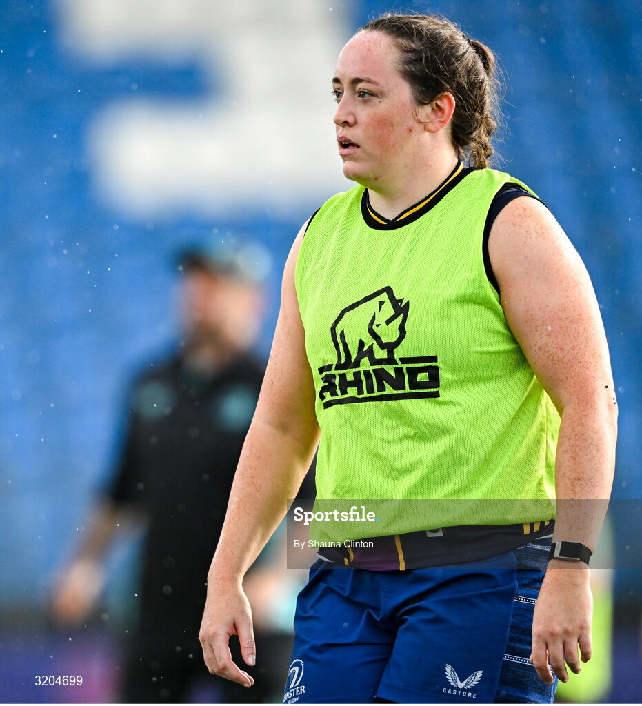 31 July 2025; Clodagh Dunne during a Leinster Rugby women's squad training session at Energia Park in Dublin. Photo by Shauna Clinton/Sportsfile