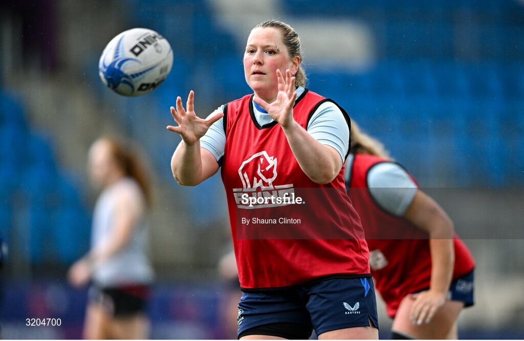 31 July 2025; Katie Layde during a Leinster Rugby women's squad training session at Energia Park in Dublin. Photo by Shauna Clinton/Sportsfile