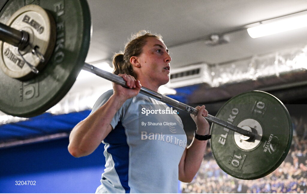 31 July 2025; Molly Boyne during a Leinster Rugby women's squad training session at Energia Park in Dublin. Photo by Shauna Clinton/Sportsfile