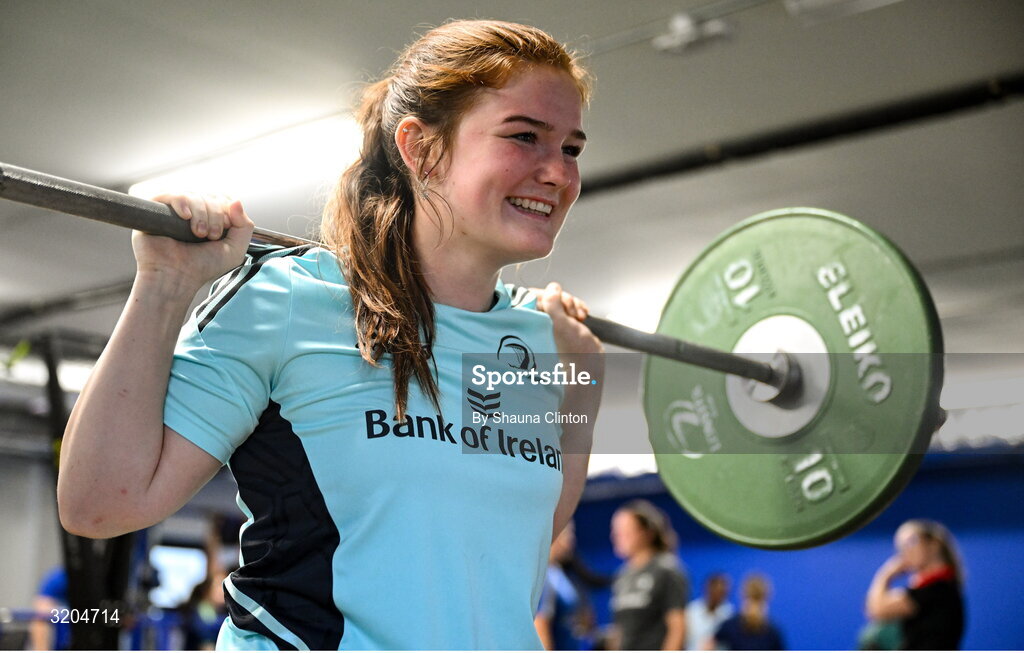 31 July 2025; Emma Brogan during a Leinster Rugby women's squad training session at Energia Park in Dublin. Photo by Shauna Clinton/Sportsfile
