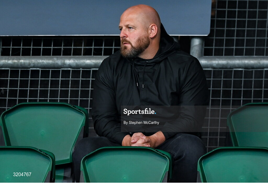 31 July 2025; Former Republic of Ireland and Shamrock Rovers player Graham Barrett during the UEFA Conference League Second Qualifying Round second leg match between Shamrock Rovers and St Joseph's at Tallaght Stadium in Dublin. Photo by Stephen McCarthy/Sportsfile