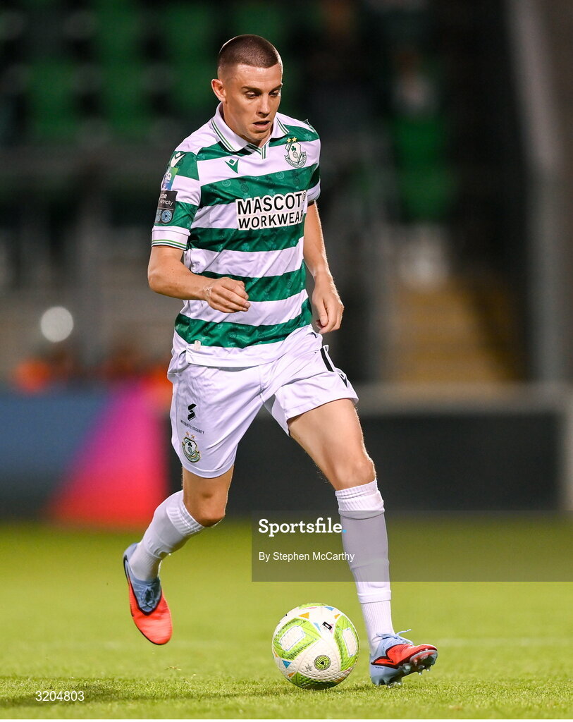 31 July 2025; Gary O'Neill of Shamrock Rovers during the UEFA Conference League Second Qualifying Round second leg match between Shamrock Rovers and St Joseph's at Tallaght Stadium in Dublin. Photo by Stephen McCarthy/Sportsfile