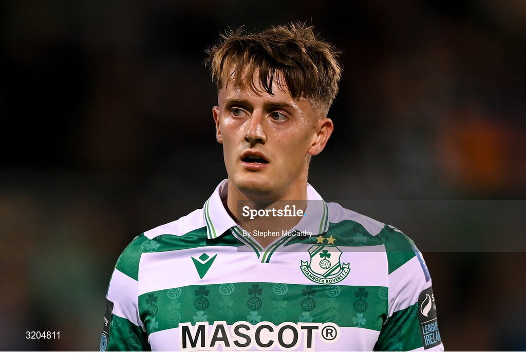 31 July 2025; John McGovern of Shamrock Rovers during the UEFA Conference League Second Qualifying Round second leg match between Shamrock Rovers and St Joseph's at Tallaght Stadium in Dublin. Photo by Stephen McCarthy/Sportsfile