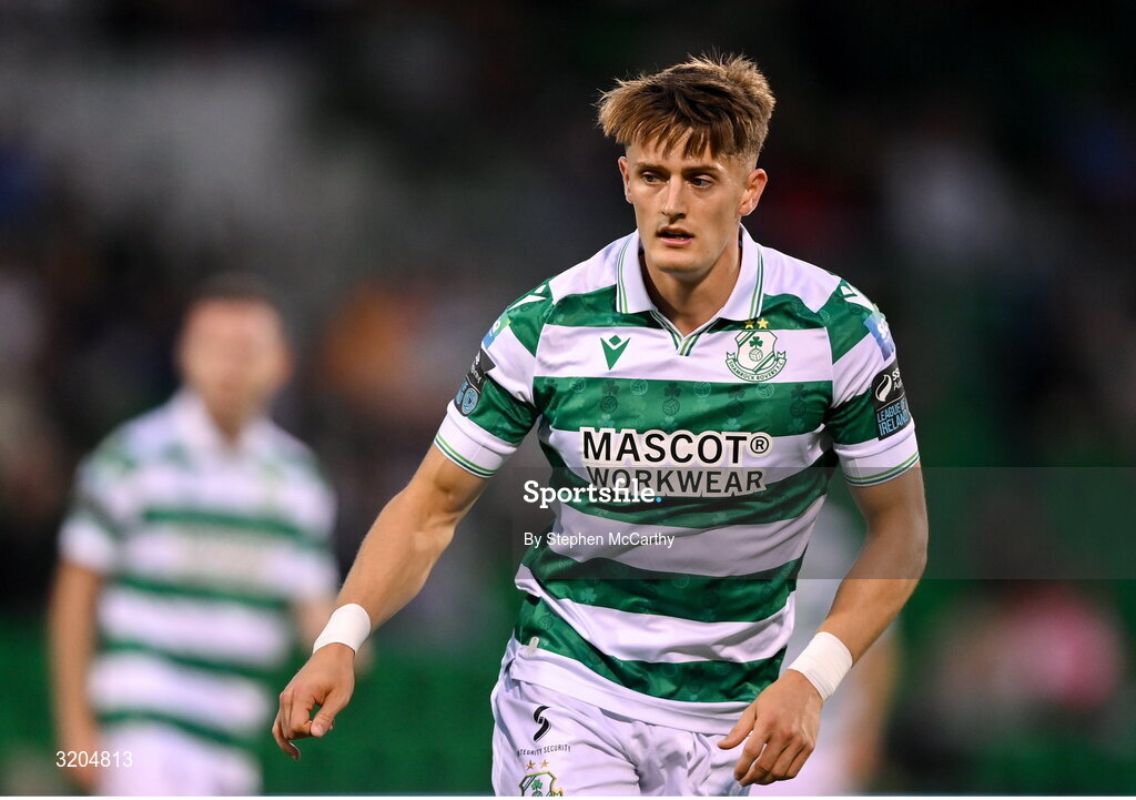 31 July 2025; John McGovern of Shamrock Rovers during the UEFA Conference League Second Qualifying Round second leg match between Shamrock Rovers and St Joseph's at Tallaght Stadium in Dublin. Photo by Stephen McCarthy/Sportsfile