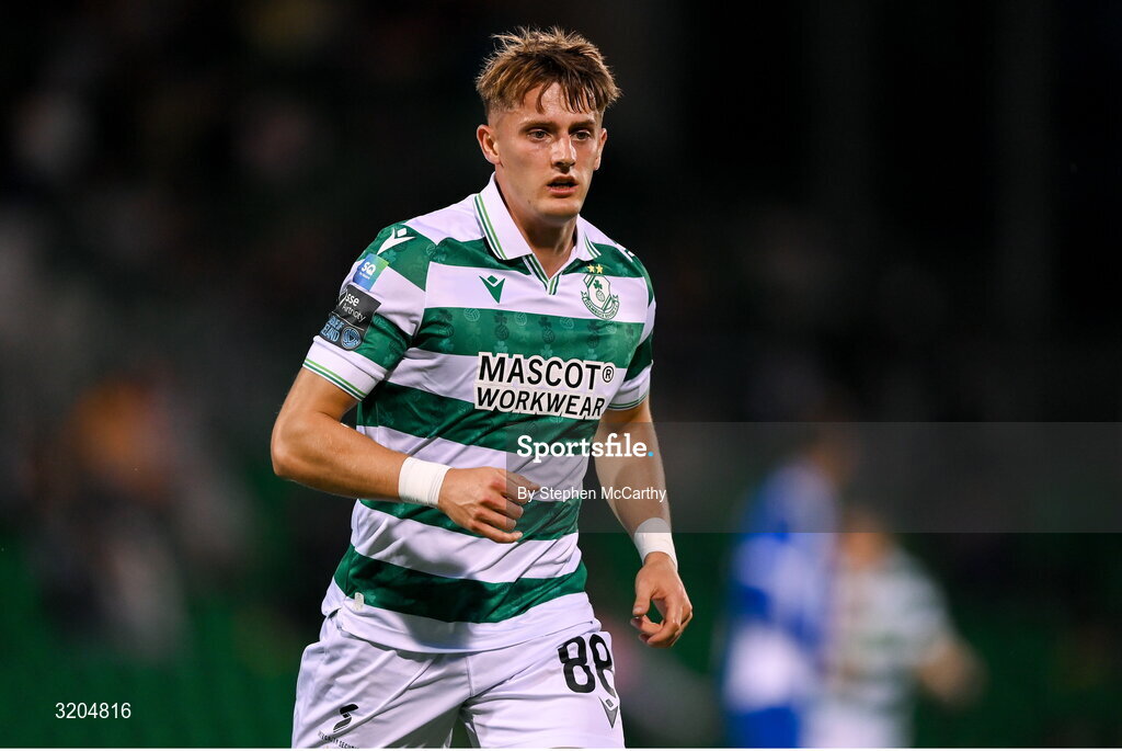31 July 2025; John McGovern of Shamrock Rovers during the UEFA Conference League Second Qualifying Round second leg match between Shamrock Rovers and St Joseph's at Tallaght Stadium in Dublin. Photo by Stephen McCarthy/Sportsfile