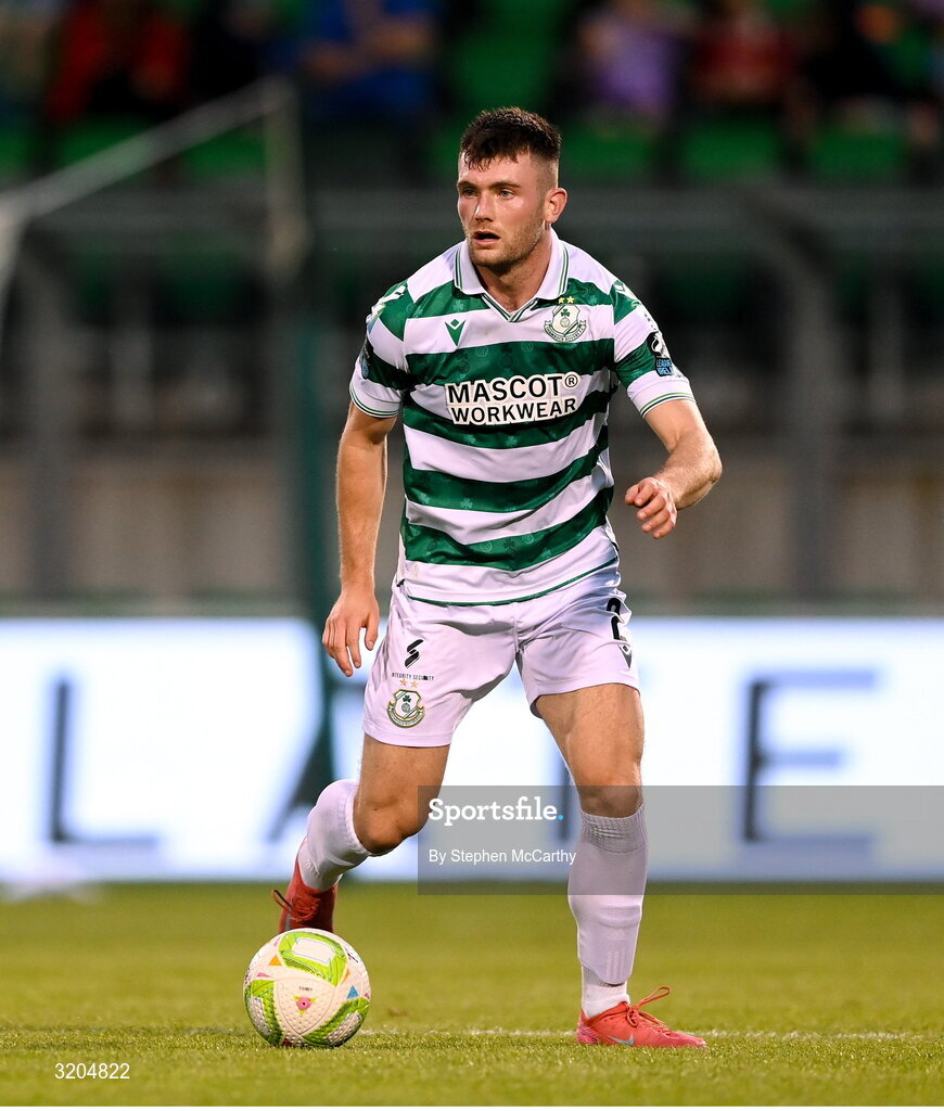 31 July 2025; Josh Honohan of Shamrock Rovers during the UEFA Conference League Second Qualifying Round second leg match between Shamrock Rovers and St Joseph's at Tallaght Stadium in Dublin. Photo by Stephen McCarthy/Sportsfile