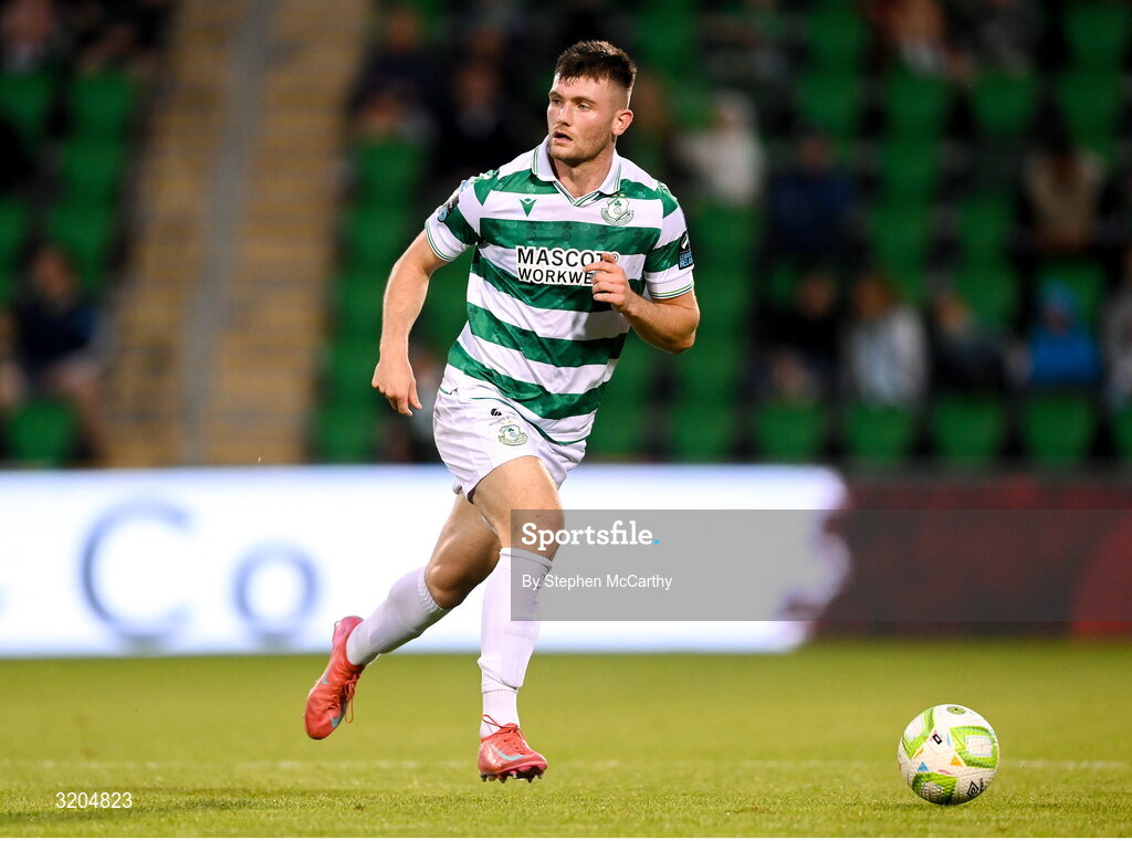 31 July 2025; Josh Honohan of Shamrock Rovers during the UEFA Conference League Second Qualifying Round second leg match between Shamrock Rovers and St Joseph's at Tallaght Stadium in Dublin. Photo by Stephen McCarthy/Sportsfile