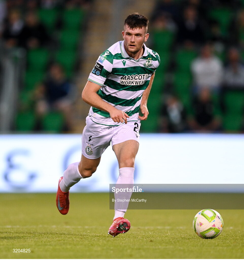 31 July 2025; Josh Honohan of Shamrock Rovers during the UEFA Conference League Second Qualifying Round second leg match between Shamrock Rovers and St Joseph's at Tallaght Stadium in Dublin. Photo by Stephen McCarthy/Sportsfile