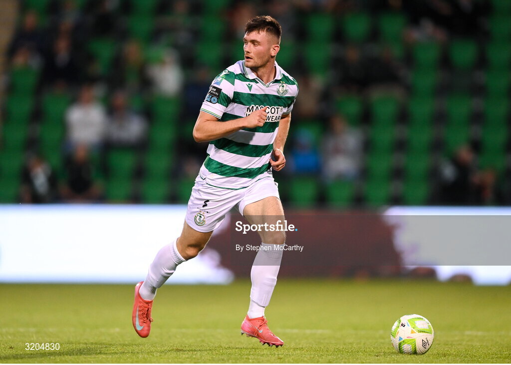 31 July 2025; Josh Honohan of Shamrock Rovers during the UEFA Conference League Second Qualifying Round second leg match between Shamrock Rovers and St Joseph's at Tallaght Stadium in Dublin. Photo by Stephen McCarthy/Sportsfile