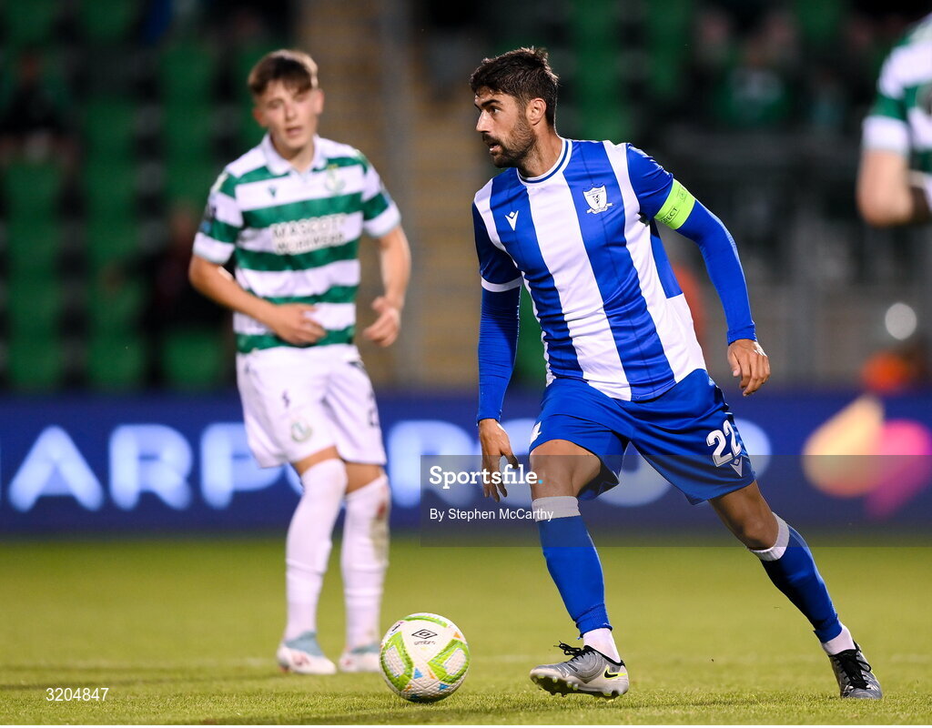 31 July 2025; Juanma of St Joseph's during the UEFA Conference League Second Qualifying Round second leg match between Shamrock Rovers and St Joseph's at Tallaght Stadium in Dublin. Photo by Stephen McCarthy/Sportsfile