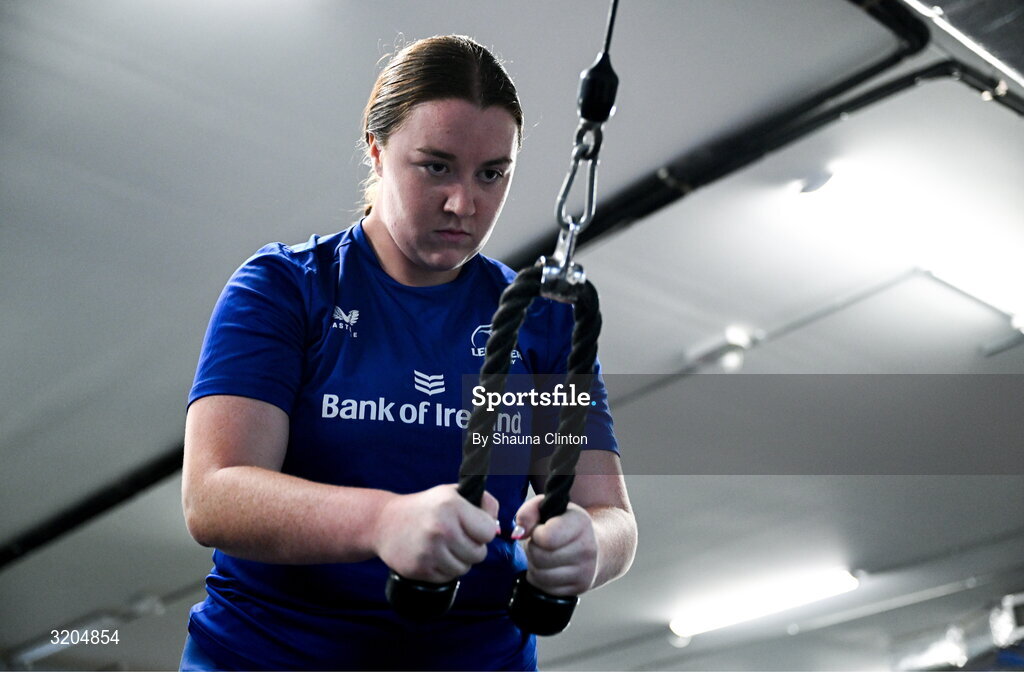 31 July 2025; Emma-Jane Wilson during a Leinster Rugby women's squad training session at Energia Park in Dublin. Photo by Shauna Clinton/Sportsfile