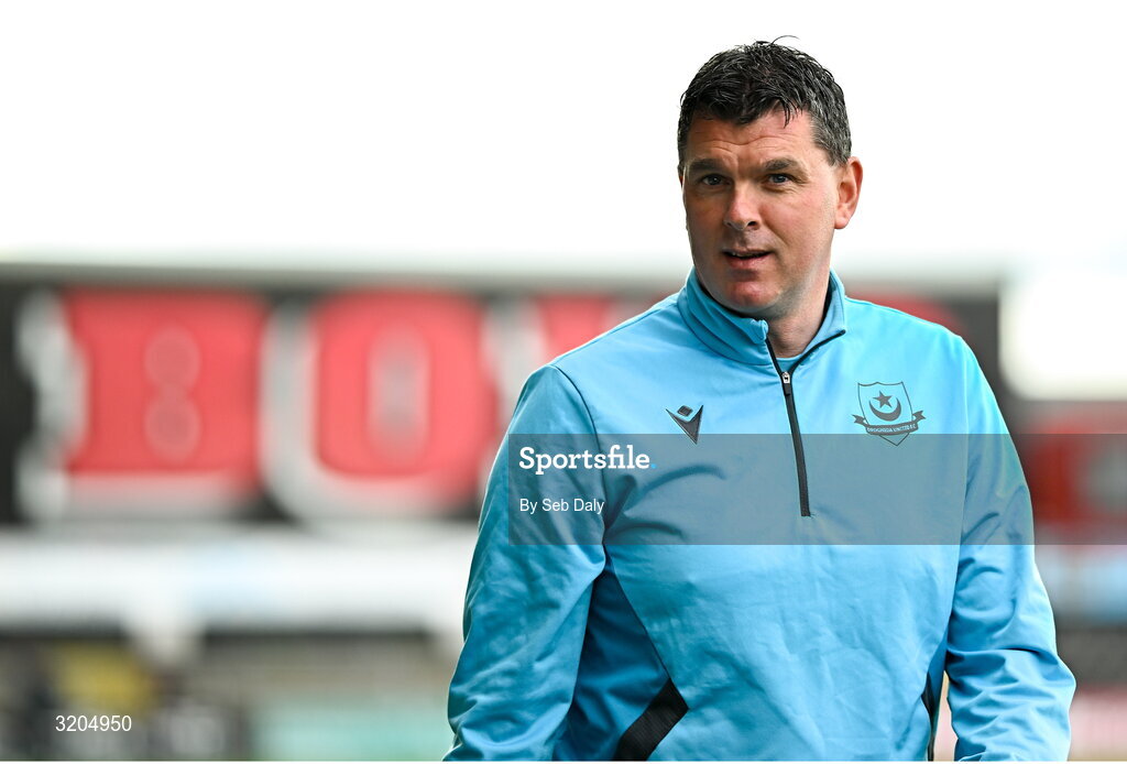 1 August 2025; Drogheda United manager Kevin Doherty before the SSE Airtricity Men's Premier Division match between Bohemians and Drogheda United at Dalymount Park in Dublin. Photo by Seb Daly/Sportsfile