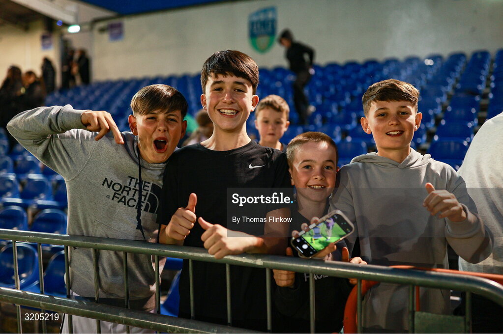 1 August 2025; UCD supporters after the SSE Airtricity Men's First Division match between UCD and Dundalk at UCD Bowl in Belfield, Dublin. Photo by Thomas Flinkow/Sportsfile