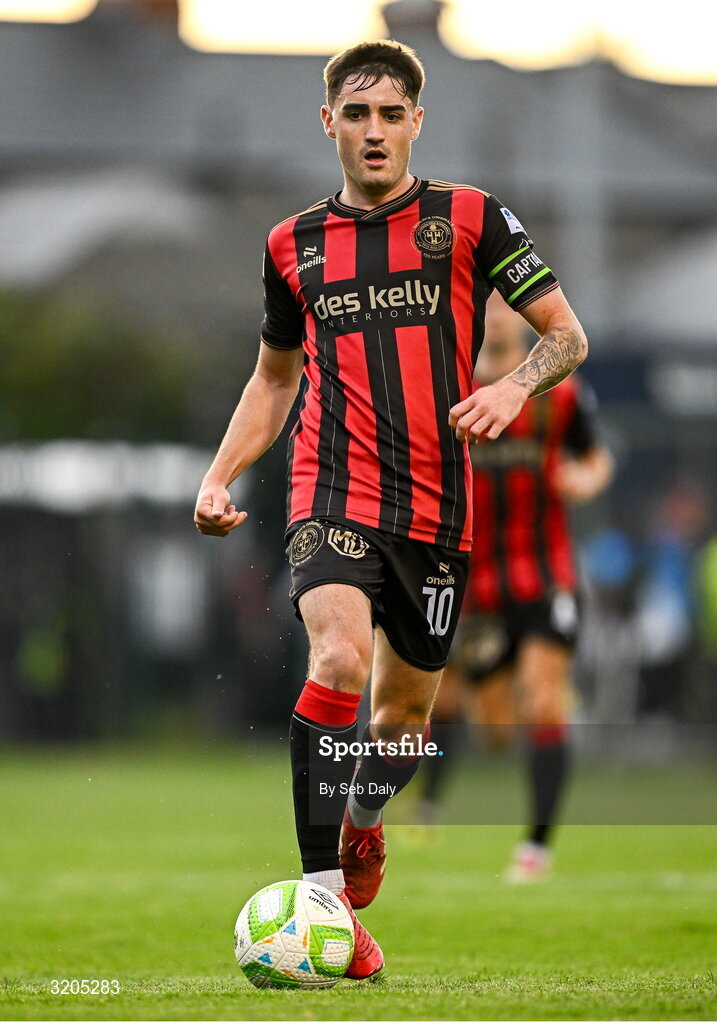 1 August 2025; Dawson Devoy of Bohemians during the SSE Airtricity Men's Premier Division match between Bohemians and Drogheda United at Dalymount Park in Dublin. Photo by Seb Daly/Sportsfile