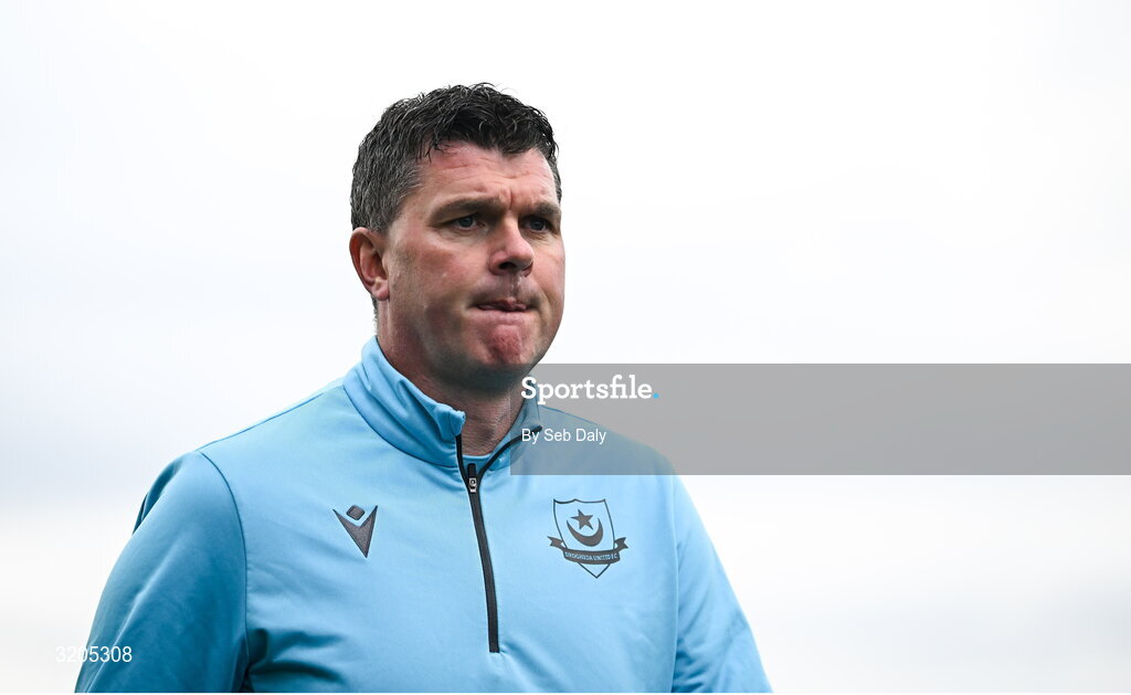 1 August 2025; Drogheda United manager Kevin Doherty before the SSE Airtricity Men's Premier Division match between Bohemians and Drogheda United at Dalymount Park in Dublin. Photo by Seb Daly/Sportsfile