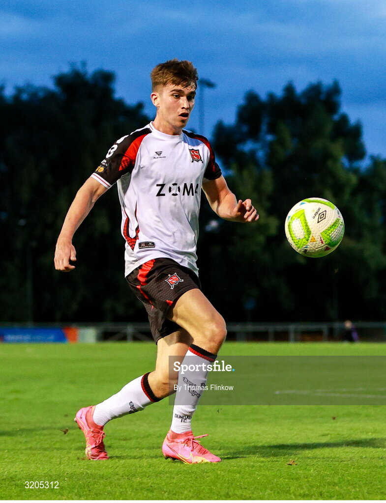 1 August 2025; Eoin Kenny of Dundalk during the SSE Airtricity Men's First Division match between UCD and Dundalk at UCD Bowl in Belfield, Dublin. Photo by Thomas Flinkow/Sportsfile