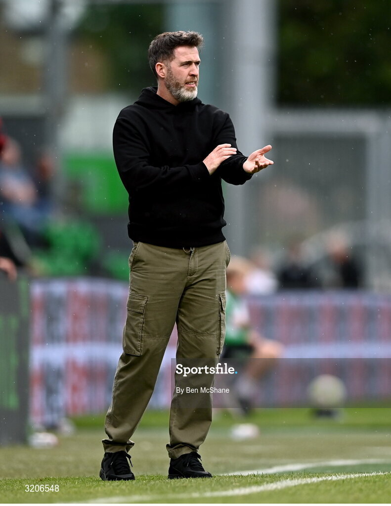 3 August 2025; Shamrock Rovers manager Stephen Bradley during the SSE Airtricity Men's Premier Division match between Shamrock Rovers and Derry City at Tallaght Stadium in Dublin.  Photo by Ben McShane/Sportsfile