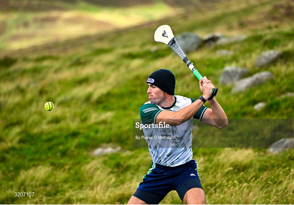 4 August 2025; Fionan Mackessy of Kilkenny competing in the Senior Hurling competition during the M. Donnelly GAA Poc Fada All-Ireland Finals at Annaverna Mountain in the Cooley Peninsula, Ravensdale, Louth. Photo by Piaras Ó Mídheach/Sportsfile