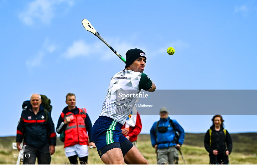 4 August 2025; Fionan Mackessy of Kilkenny competing in the Senior Hurling competition during the M. Donnelly GAA Poc Fada All-Ireland Finals at Annaverna Mountain in the Cooley Peninsula, Ravensdale, Louth. Photo by Piaras Ó Mídheach/Sportsfile