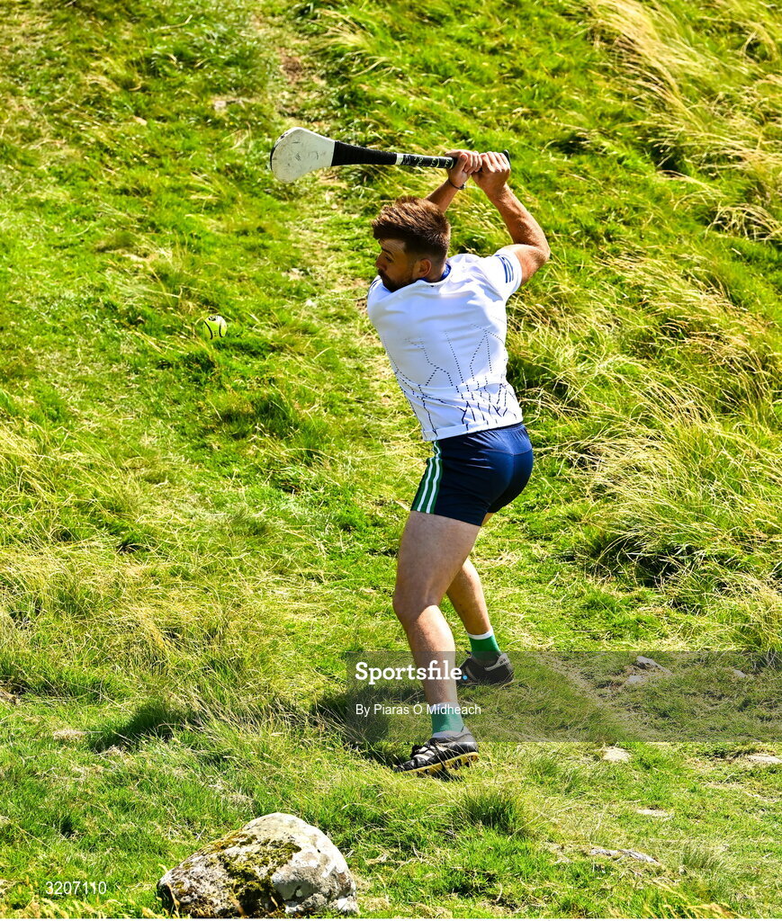 4 August 2025; Colin Ryan of Limerick competing in the Senior Hurling competition during the M. Donnelly GAA Poc Fada All-Ireland Finals at Annaverna Mountain in the Cooley Peninsula, Ravensdale, Louth. Photo by Piaras Ó Mídheach/Sportsfile
