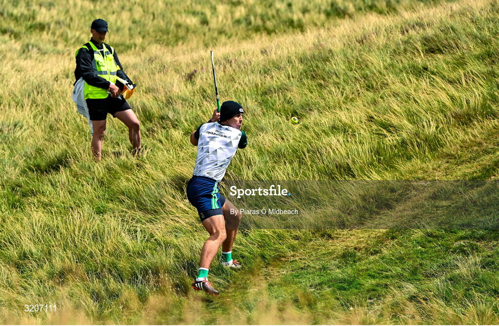 4 August 2025; Fionan Mackessy of Kilkenny competing in the Senior Hurling competition during the M. Donnelly GAA Poc Fada All-Ireland Finals at Annaverna Mountain in the Cooley Peninsula, Ravensdale, Louth. Photo by Piaras Ó Mídheach/Sportsfile