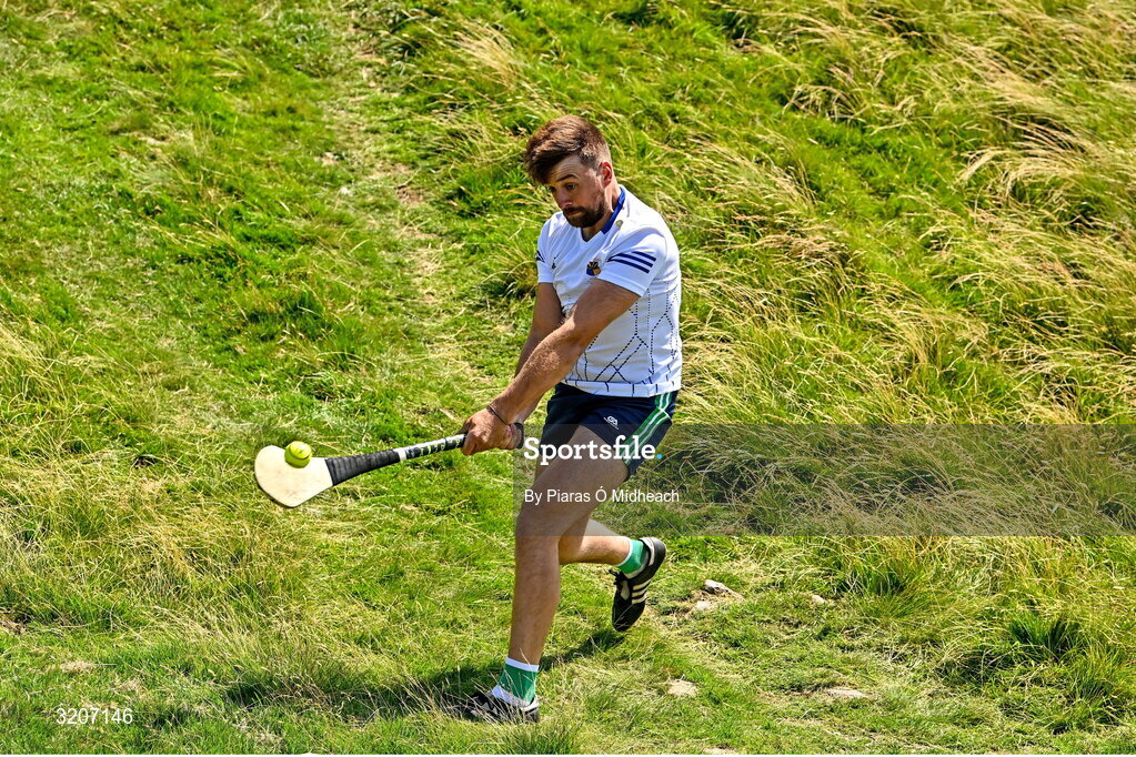 4 August 2025; Colin Ryan of Limerick competing in the Senior Hurling competition during the M. Donnelly GAA Poc Fada All-Ireland Finals at Annaverna Mountain in the Cooley Peninsula, Ravensdale, Louth. Photo by Piaras Ó Mídheach/Sportsfile