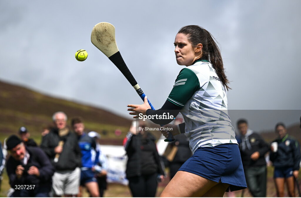 4 August 2025; Molly Lynch of Cork competing in the Camogie Senior competition during the M. Donnelly GAA Poc Fada All-Ireland Finals at Annaverna Mountain in the Cooley Peninsula, Ravensdale, Louth. Photo by Shauna Clinton/Sportsfile  Photo by Shauna Clinton/Sportsfile