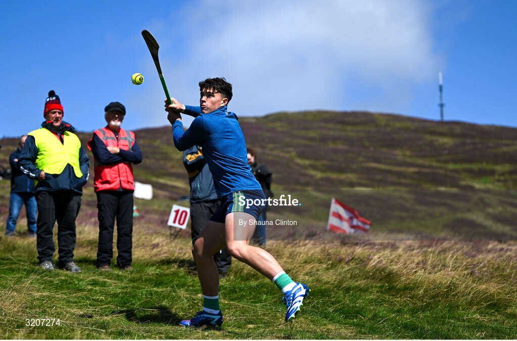 4 August 2025; Conor Raleigh of Westmeath competing in the Hurling Under 16 competiton during the M. Donnelly GAA Poc Fada All-Ireland Finals at Annaverna Mountain in the Cooley Peninsula, Ravensdale, Louth. Photo by Shauna Clinton/Sportsfile
