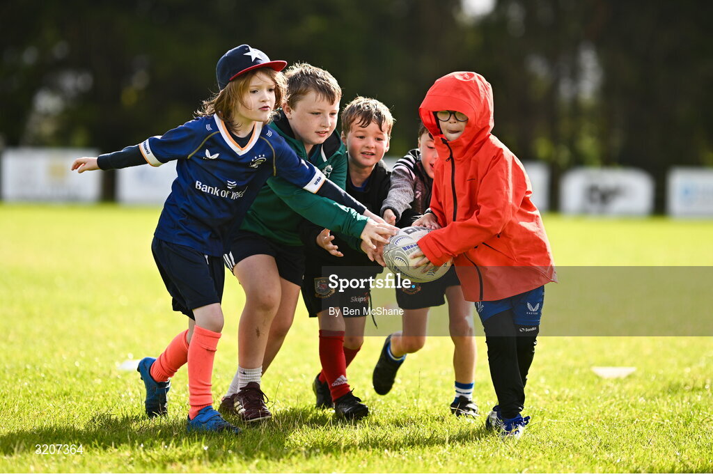 5 August 2025; Participants during a Bank of Ireland Leinster Rugby Summer Camp at Dundalk RFC in Louth. Photo by Ben McShane/Sportsfile