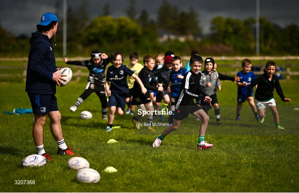 5 August 2025; Participants during a Bank of Ireland Leinster Rugby Summer Camp at Dundalk RFC in Louth. Photo by Ben McShane/Sportsfile