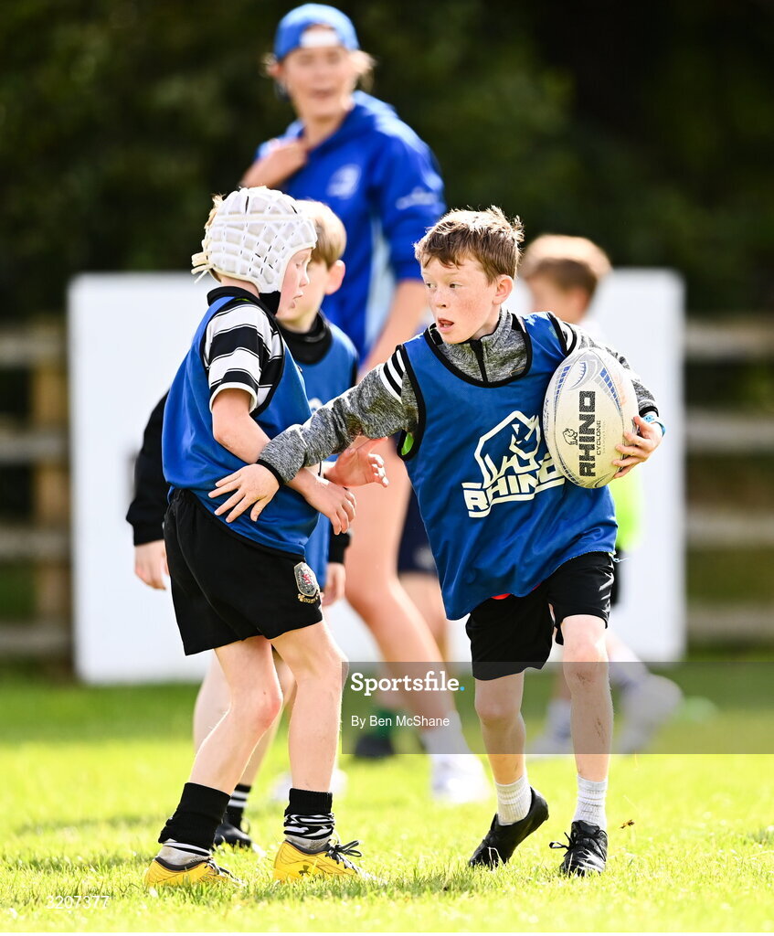 5 August 2025; Participants during a Bank of Ireland Leinster Rugby Summer Camp at Dundalk RFC in Louth. Photo by Ben McShane/Sportsfile
