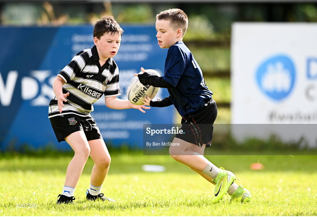 5 August 2025; Participants during a Bank of Ireland Leinster Rugby Summer Camp at Dundalk RFC in Louth. Photo by Ben McShane/Sportsfile