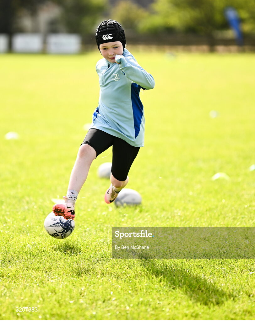 5 August 2025; Participants during a Bank of Ireland Leinster Rugby Summer Camp at Dundalk RFC in Louth. Photo by Ben McShane/Sportsfile