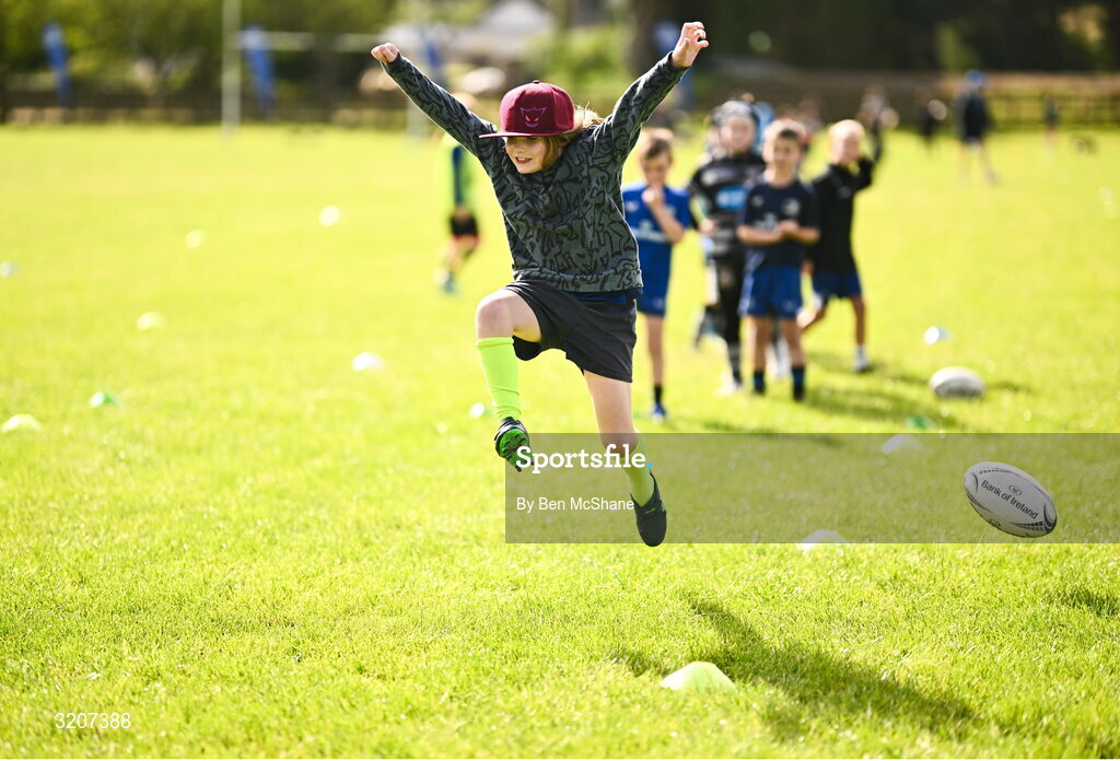 5 August 2025; Participants during a Bank of Ireland Leinster Rugby Summer Camp at Dundalk RFC in Louth. Photo by Ben McShane/Sportsfile