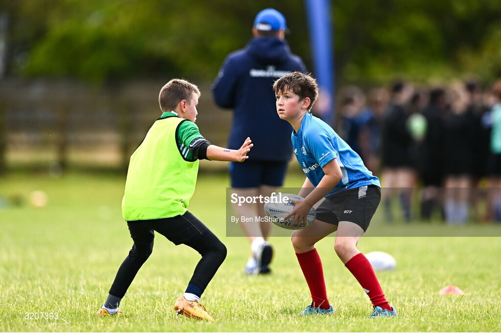 5 August 2025; Participants during a Bank of Ireland Leinster Rugby Summer Camp at Dundalk RFC in Louth. Photo by Ben McShane/Sportsfile