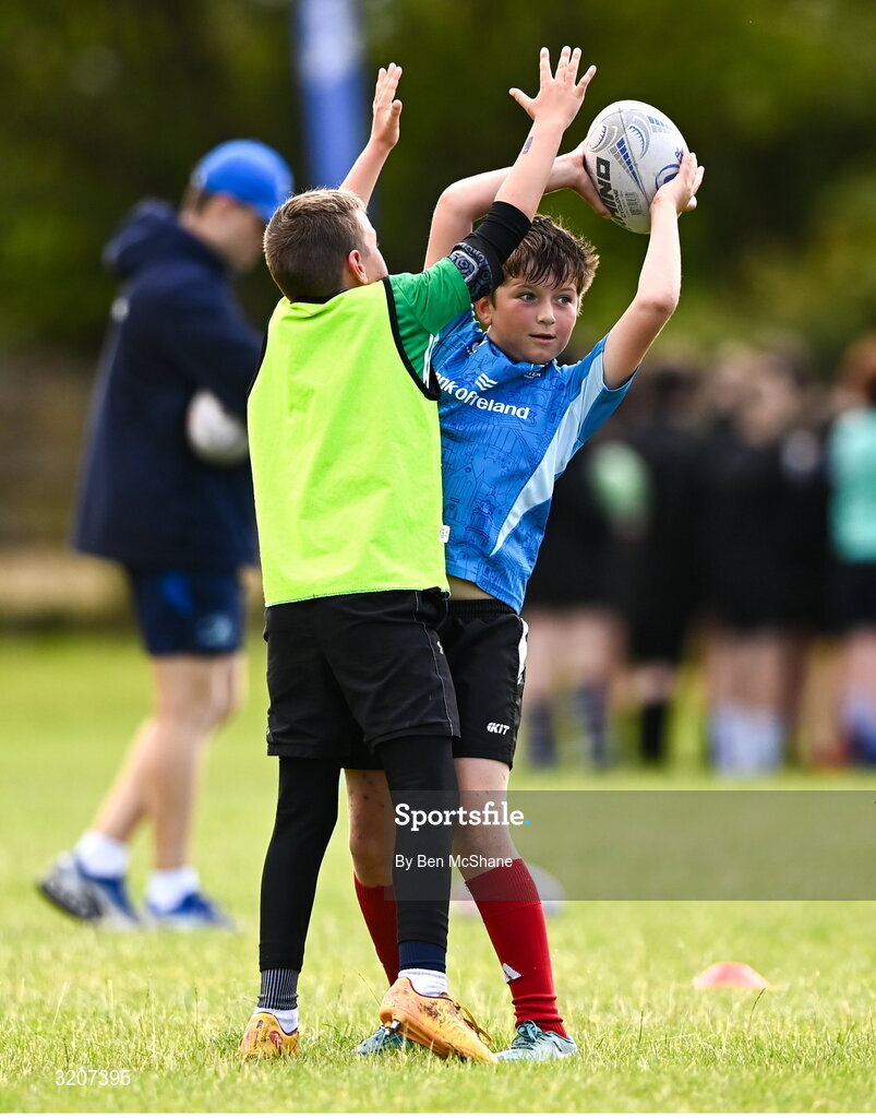 5 August 2025; Participants during a Bank of Ireland Leinster Rugby Summer Camp at Dundalk RFC in Louth. Photo by Ben McShane/Sportsfile
