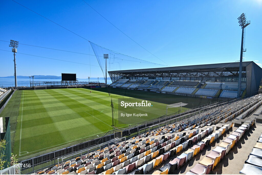 5 August 2025; A general view of the stadium before a Shelbourne training session at HNK Rijeka Stadium Rujevica in Croatia. Photo by Igor Kupljenik/Sportsfile