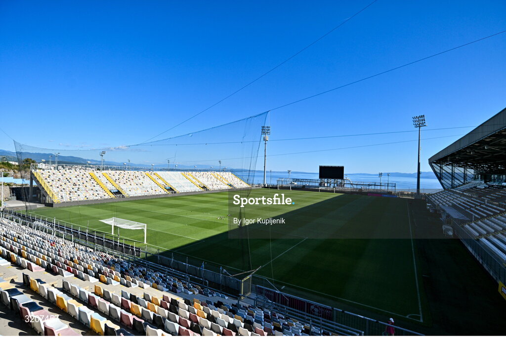 5 August 2025; A general view of the stadium before a Shelbourne training session at HNK Rijeka Stadium Rujevica in Croatia. Photo by Igor Kupljenik/Sportsfile