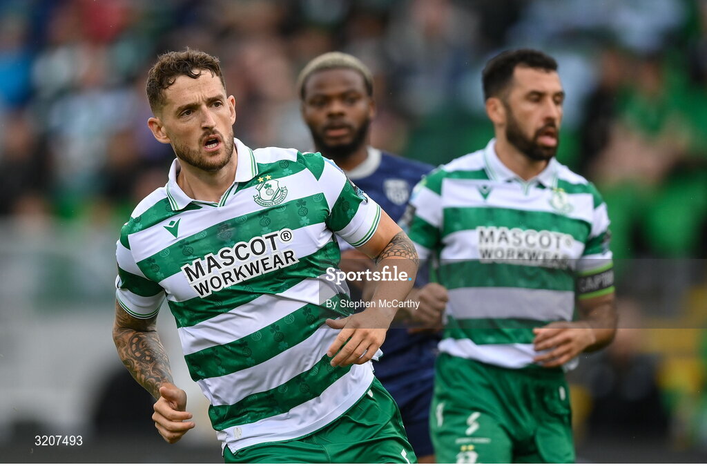 3 August 2025; Lee Grace of Shamrock Rovers during the SSE Airtricity Men's Premier Division match between Shamrock Rovers and Derry City at Tallaght Stadium in Dublin.  Photo by Stephen McCarthy/Sportsfile