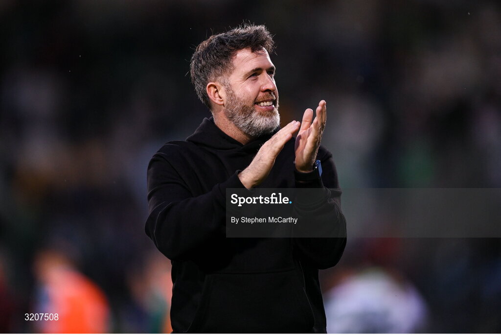 3 August 2025; Shamrock Rovers manager Stephen Bradley after the SSE Airtricity Men's Premier Division match between Shamrock Rovers and Derry City at Tallaght Stadium in Dublin.  Photo by Stephen McCarthy/Sportsfile