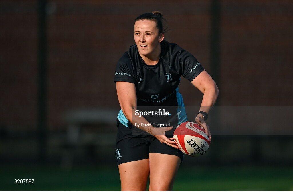5 August 2025; Nikki Caughey during a Leinster Rugby women's squad training and gym session at The High School in Rathgar, Dublin. Photo by David Fitzgerald/Sportsfile