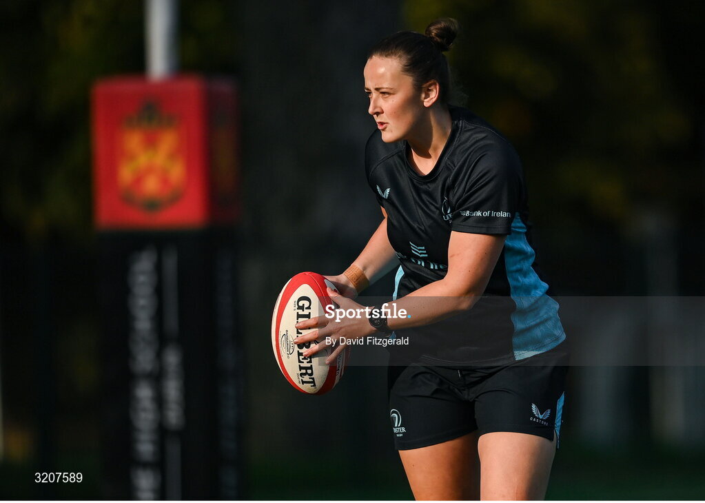 5 August 2025; Nikki Caughey during a Leinster Rugby women's squad training and gym session at The High School in Rathgar, Dublin. Photo by David Fitzgerald/Sportsfile