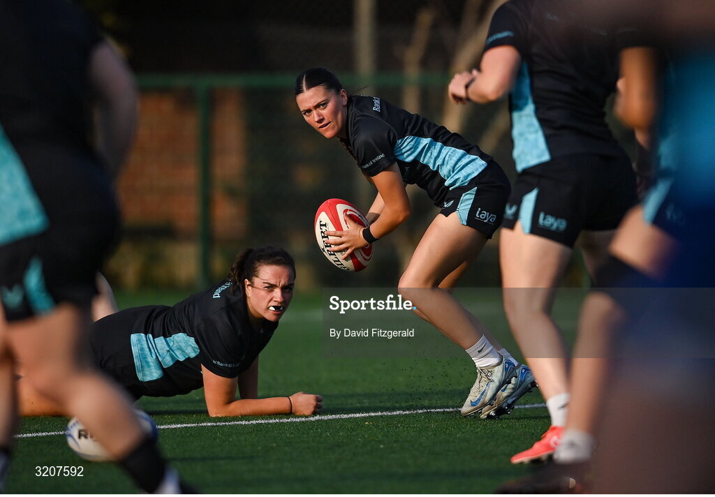 5 August 2025; Jade Gaffney during a Leinster Rugby women's squad training and gym session at The High School in Rathgar, Dublin. Photo by David Fitzgerald/Sportsfile